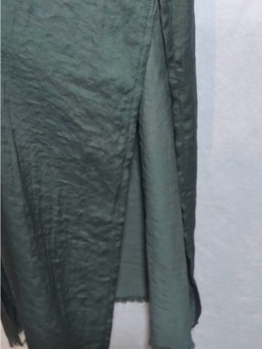 aerie Olive Green Slip Midi Dress with Side Slits NWOT S - Picture 6 of 8